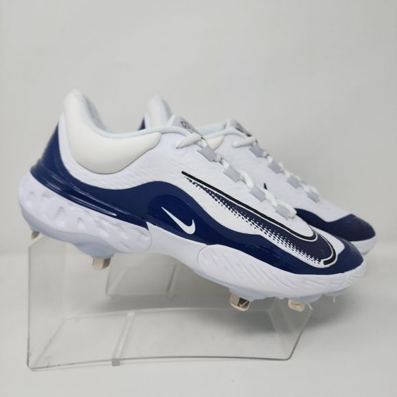 Nike Baseball Cleats Mens 9 White Alpha Huarache React Elite 4 Low Logo Lace Up - Picture 3 of 8